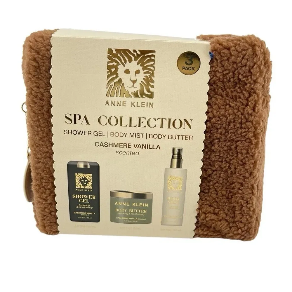 Anne Klein Cashmere Vanilla Spa Collection 3-Piece Bath & Body Gift Set, New